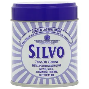 6 x Silvo Tarnish Guard Metal Polish Wadding Silver Gold Aluminium Chrome 75g