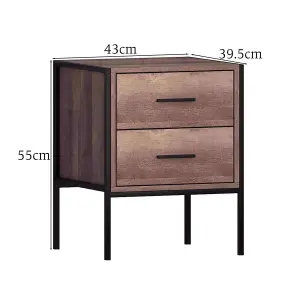 FWStyle 3pc Bedroom Furniture Set Bedside Table Chest Of Drawers Wardrobe