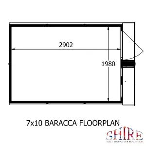 Shire 7x10 Barraca Shiplpa Garden Shed with Single Door and Window