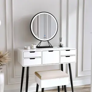 Gabriella x Nikita LED Mirror Dressing Table and Mirror Jewellery Cabinet 2 Piece Set