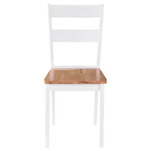 Berkfield Dining Chairs 4 pcs White Solid Rubber Wood