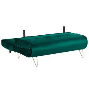 2 Seater Sofa VESTFOLD Dark Green Velvet