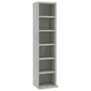 vidaXL CD Cabinet Concrete Grey 21x20x88 cm Engineered Wood