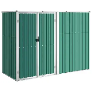 Berkfield Garden Tool Shed Green 225x89x161 cm Galvanised Steel