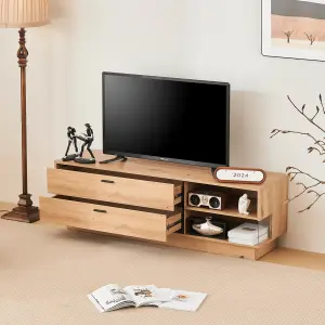 Wooden TV Furniture Stand, TV Cabinet Unit Console Table with Drawers for 60 Inch TV