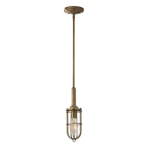 Elstead Urban Renewal 1 Light Ceiling Pendant Dark Antique Brass, E27