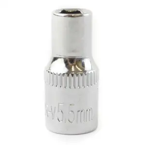 5.5mm 1/4" Drive Shallow Metric Socket Single Hex / 6 sided Bergen