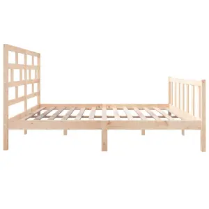 Berkfield Bed Frame Solid Wood Pine 135x190 cm 4FT6 Double