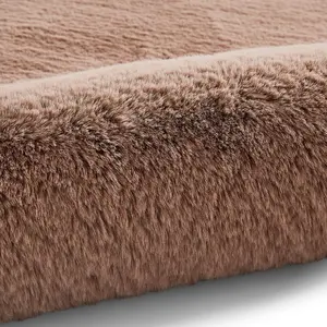 Mink Modern Plain Shaggy Easy to Clean Rug for Living Room and Bedroom-80cm X 150cm