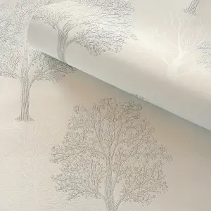 Holden Décor Opus Ornella Dove Tree Embossed Wallpaper