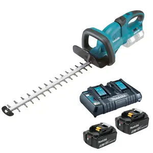 Makita DUH551 Twin LXT 18v / 36v Li Ion Hedge Trimmer 2 x 6.0ah Dual Charger