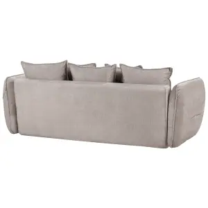 Sofa Bed VALLANES Taupe Velvet