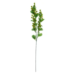 Pack of 6 x 70cm Artificial Green Berry Spray