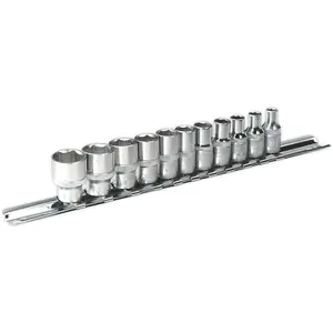 11 PACK Socket Set 1/4" Imperial Square Drive - 6 Point WallDrive High Torque