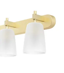 Quadryx Bar Brushed brass Gold effect 3 Light Spotlight