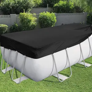 Flowclear Rectangular Black Steel PVC Tarpaulin, 282 x 196 cm