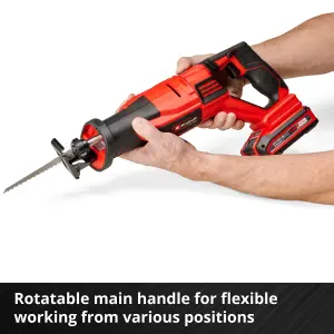 Einhell Cordless Reciprocating Saw Recip 18V Brushless Power X-Change Includes Saw Blade TP-AP 18/28 Li BL-Solo - Body Only