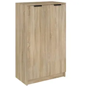 Berkfield Shoe Cabinet Sonoma Oak 59x35x100 cm Engineered Wood