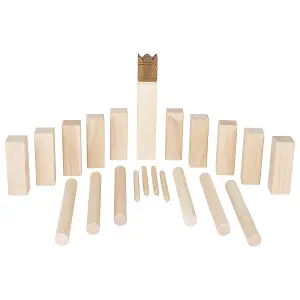 Goki Wooden Kubb Vikings Game in Cotton Bag