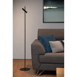 Lucide Philon Modern Floor Reading Lamp 23cm - LED Dim. - 1x4,5W 3000K - Black