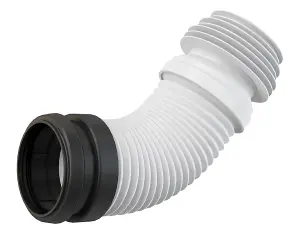 Alcaplast 90/110mm Toilet Elbow Flexi Waste Connector Universal Range Plastic Flexible