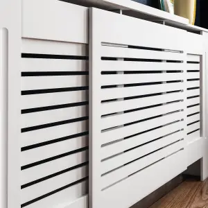 Vida Designs Milton Adjustable White MDF Radiator Cover