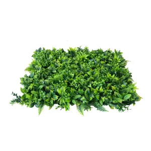 True Products Premium Artificial Green Plant Living Wall Panel 50cm x 50cm - Green Fern