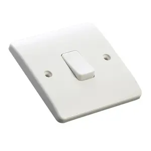 MK 10A 2 way 1 gang Light Switch Gloss White