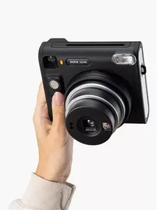 Fujifilm Instax SQUARE SQ40 Instant Camera With Selfie Mode, Built-In Flash & Hand Strap, Black