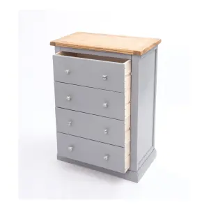 Rocca 4 Drawer Chest of Drawers Chrome Knob