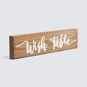 Peak Heritage Engraved Wooden Wedding Sign 40cm - Wish Table