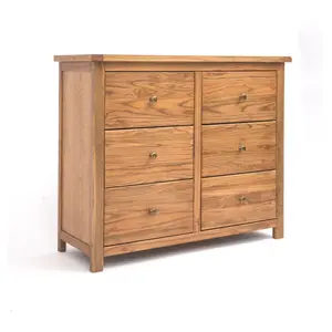 Trivento 6 Drawer Chest of Drawers Brass Knob