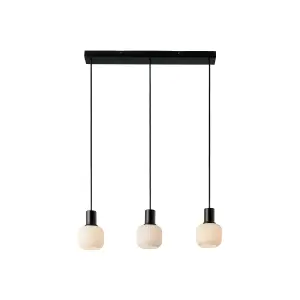 Nordlux Milford Mini 3-Rail Indoor Dining Living Kitchen Hallway Pendant In Black (Diam) 10cm