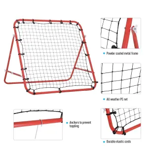 HOMCOM Rebounder Net Goal for Kids, Adults, Baseball, Football Training