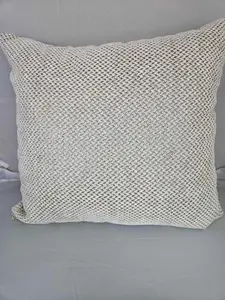 LARZE SMALL PRINT CREAM BRONZE CUSHIONS