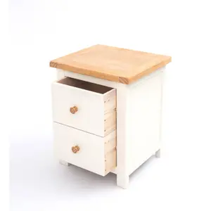 Maggiori 2 Drawer Bedside Table Wood Knob