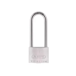 ABUS Mechanical 64TI/40mm TITALIUM™ Padlock 63mm Long Shackle Keyed Alike KA6411