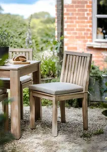 2 x Garden Trading Porthallow Wooden Dining Chairs Indoor Outdoor Patio Acacia