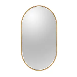 Chaya Metal Flat Wall Mirror SATIN BRASS/bevel edge / 91.4cm H x 55.9cm W