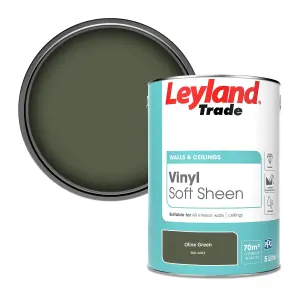 Leyland Trade Vinyl Soft Sheen Walls & Ceilings Emulsion Paint Olive Green (RAL 6003) - 5L