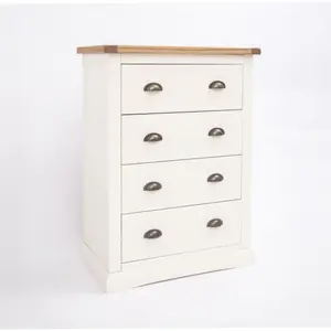 Cosenza 4 Drawer Chest of Drawers Brass Cup Handle