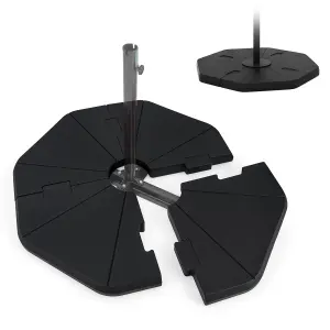 Costway 4-Piece Patio Umbrella Base 94 kg Capacity Umbrella Stand Weighted Plate Set