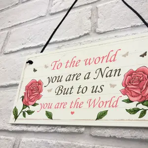 Nan Gift Hanging Plaque Cute Gifts For Nan From Grandchildren Gifts For Her Love Plaque