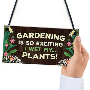 Red Ocean Gardening Gifts Funny Garden Sign Gift For Her Garden Shed Summer House Plaque