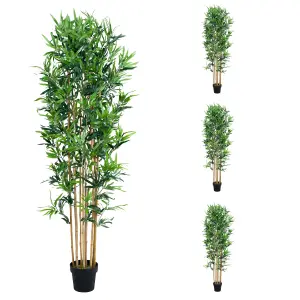 Blooming Artificial - Oriental Bamboo Bundle - Faux Garden Plants - Outdoor Tree