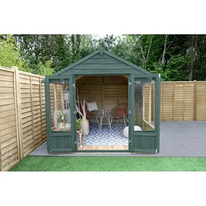 4Life 8x10 Pressure Treated Double Door Apex Summerhouse Yes