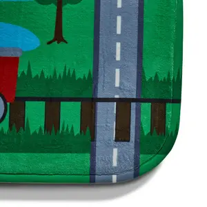 Green Kids Modern Easy to Clean Handmade Graphics Pictorial Rug For Bedroom Dining Room And Living Room-100cm X 150cm