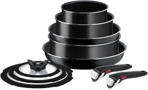 Tefal 10 Piece Ingenio Easy Cook & Clean Non-Stick Aluminium Set, Black