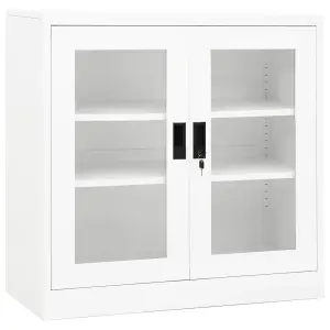 Berkfield Office Cabinet White 90x40x90 cm Steel