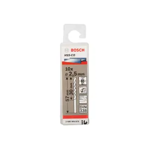 Bosch Professional HSS-Co DIN338 2.5x30x57mm